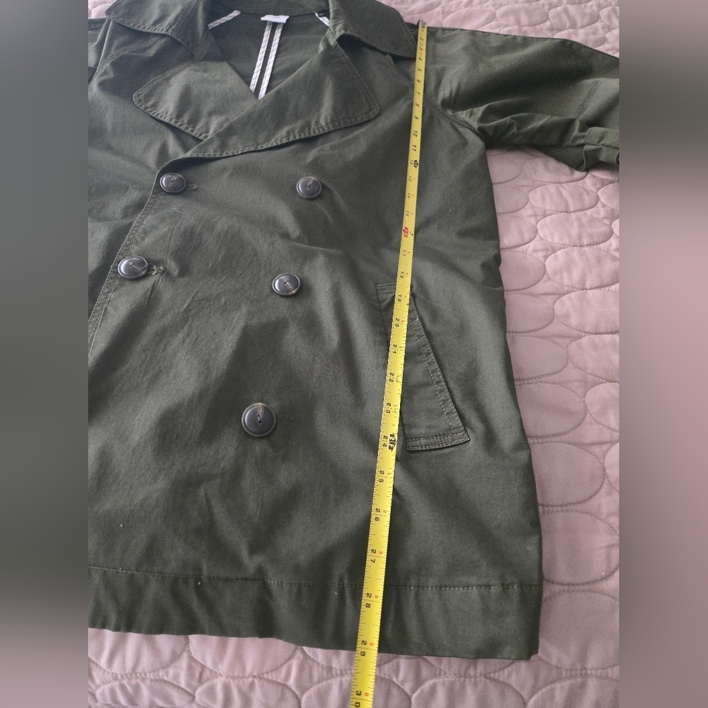 CAbi Expedition jacket trench Safari Travel Springbreak Lightweight M EUC Green - Picture 8 of 15